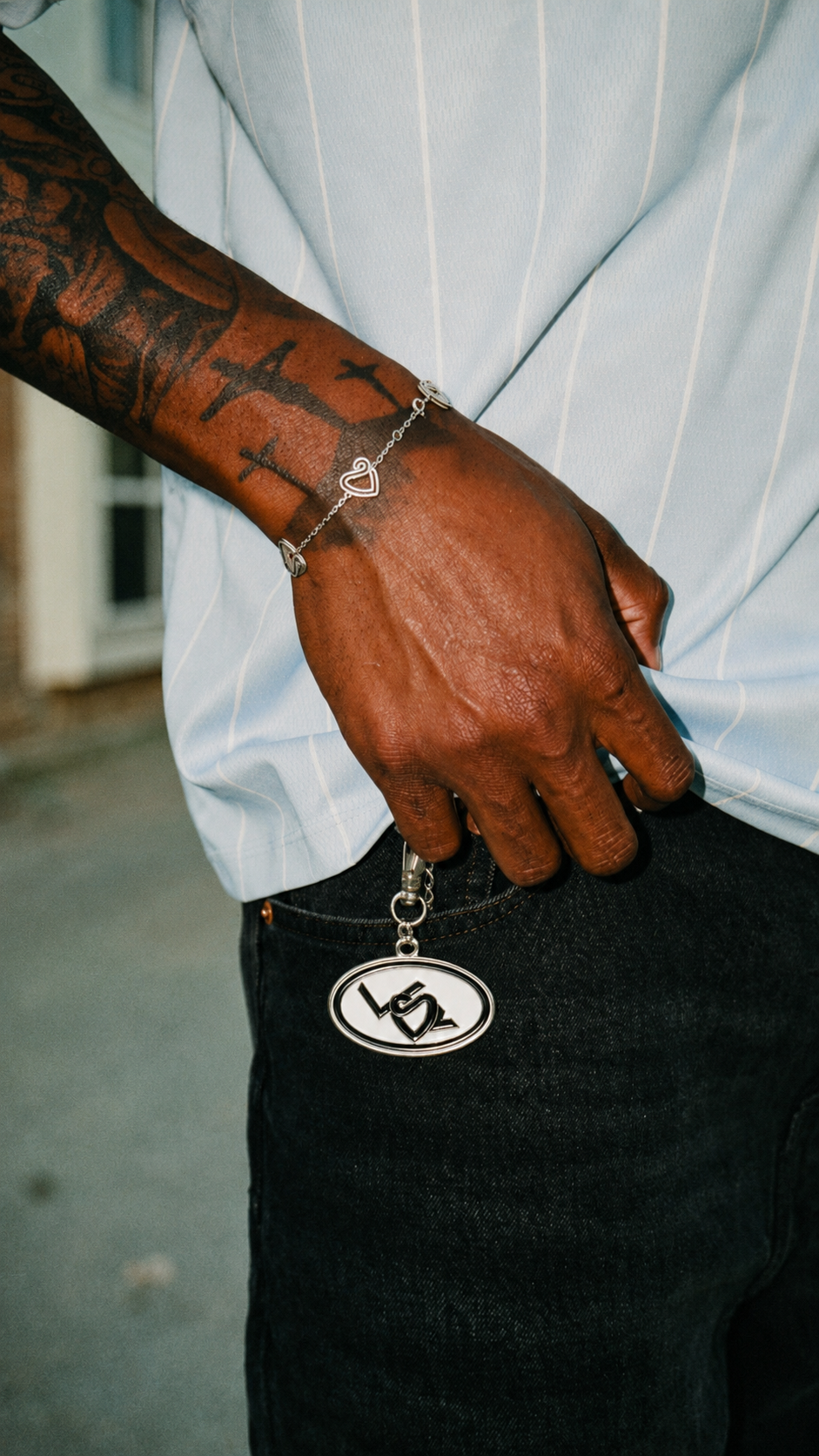 Love Is Supreme™ Signature Keychain - Forest Green/White
