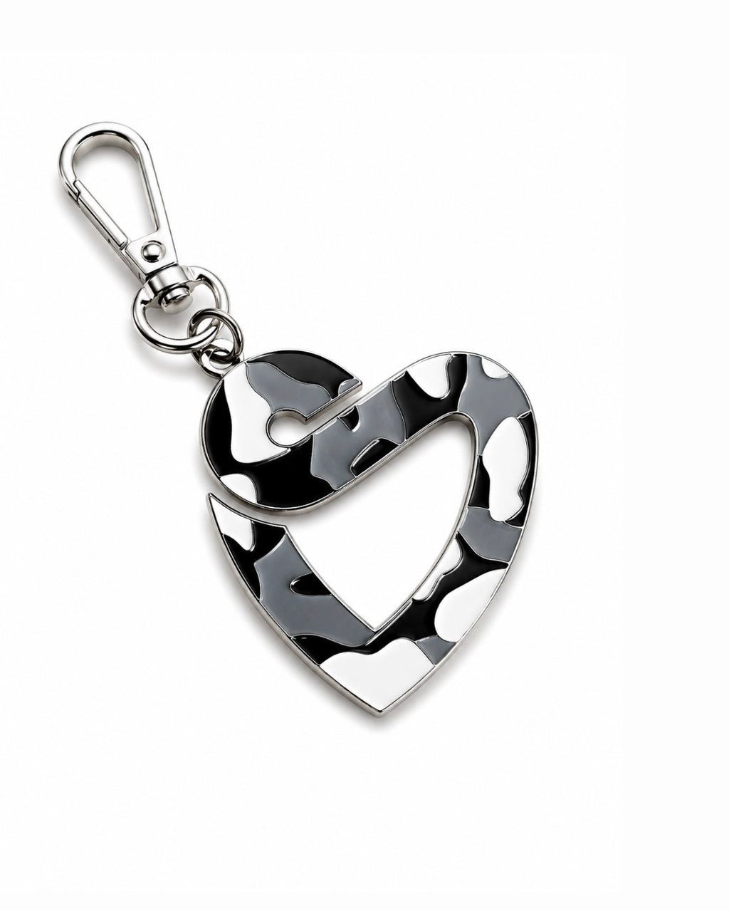 Love Is Supreme™ Camo Heart Keychain - Black Camo Edition
