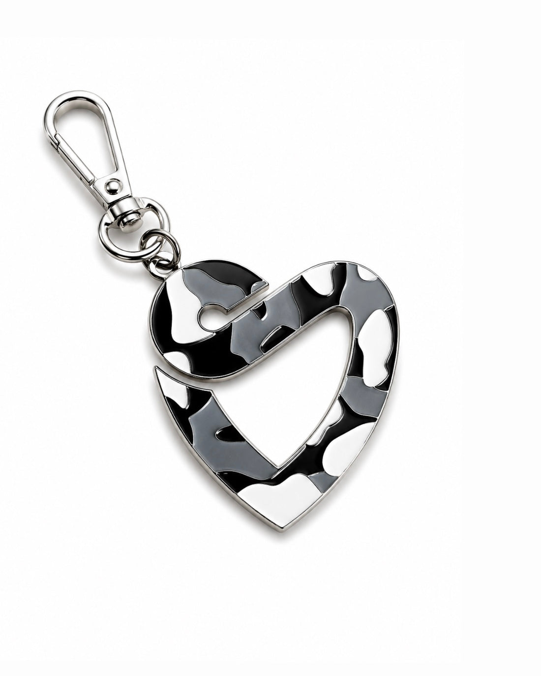 Love Is Supreme™ Camo Heart Keychain - Black Camo Edition