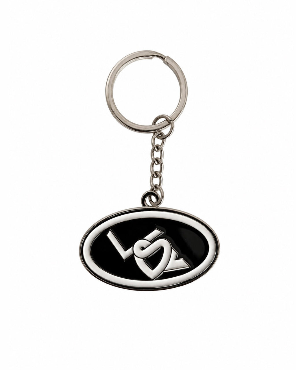 Love Is Supreme™ signature keychain - Silver & Black